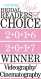 Award image for Capital Style Bridal Readers Choice 2016-2017, winner in the Videography/Cinematography category.