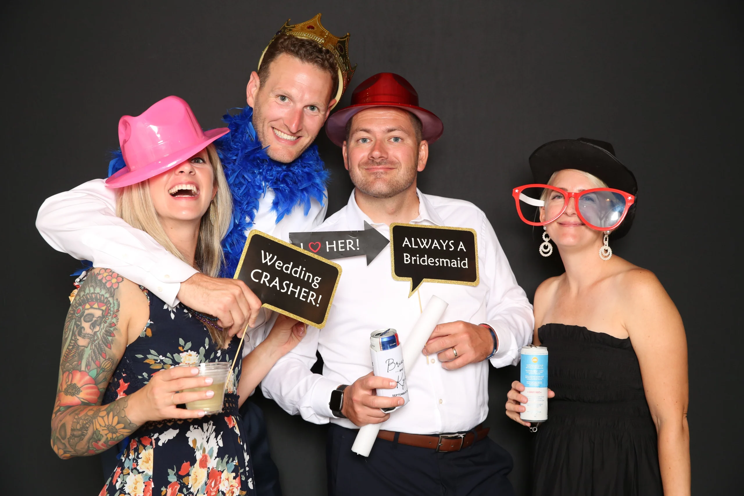 Family in Annapolis enjoying a photo booth setup from Tommy Gatz Entertainment